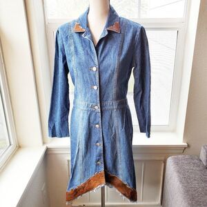 Paris Blues Vintage Western Style Denim Dress | M